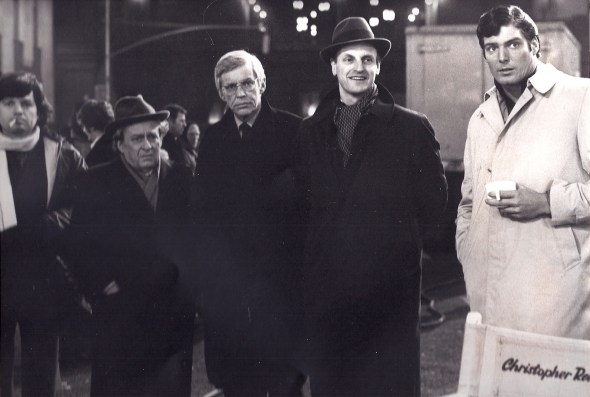 Foto Ilya Salkind- Alexander Salkind- Pieter de Jong- Frans Afman - Christopher Reeve