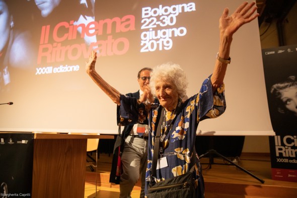Cecilia Mangiani en Gianluca Farinelli at the screening