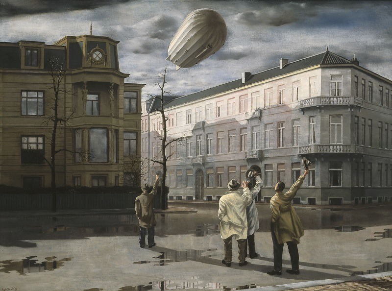 Carel Willink, De Zeppelin, 1933, Collectie Museum MORE